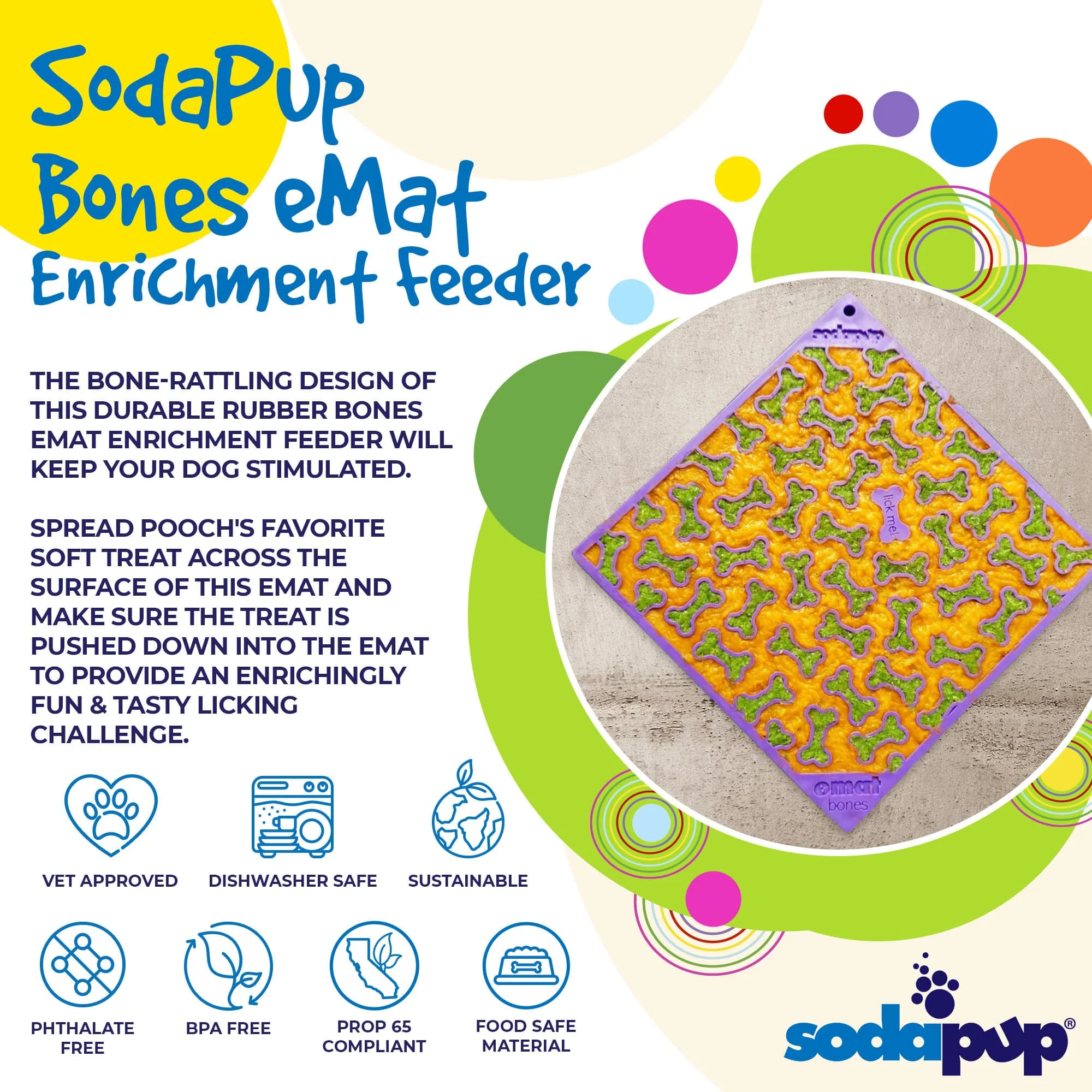 Bones Design eMat Enrichment Lick Mat - Image 3