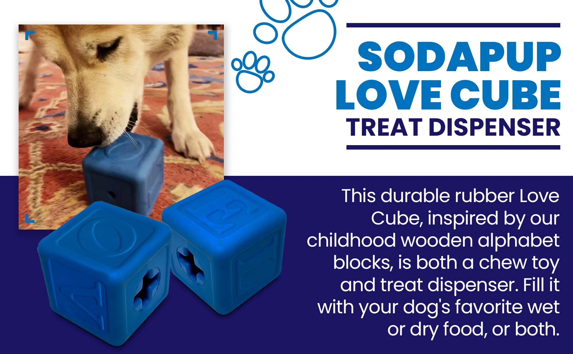 Love Cube eDispenser Durable Rubber Chew Toy & Treat Dispenser - Image 3